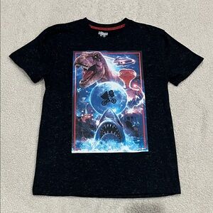 Universal Welcome To Extraordinary Unisex Marled Black T-Shirt Size Medium